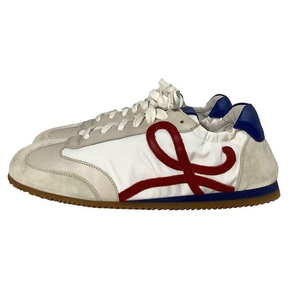 Loewe Ballet Runner Sneakers in White Nylon and Suede - Picture 6 of 10